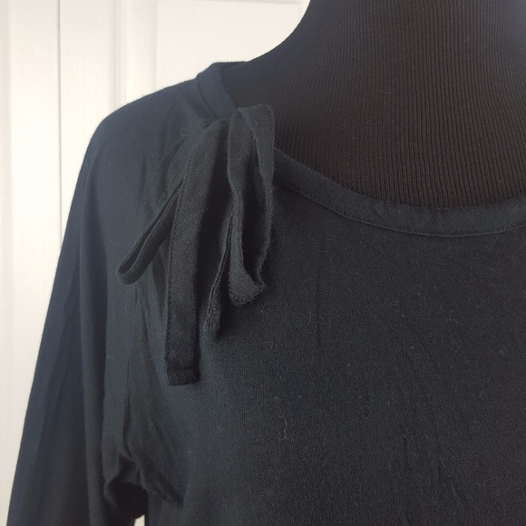 GAP Black Neck Tie Shirt Top Large - Picture 2 of 6